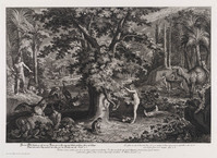 KG 01111
<br/>
Adam en Eva en de zondeval (serie 12 bladen)
<br/>
<em>Ridinger, Johann Elias (1698-1767)</em>